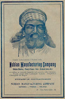 Nubian Italian advert 1904