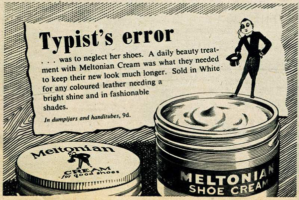 Meltonian cream ad 1950