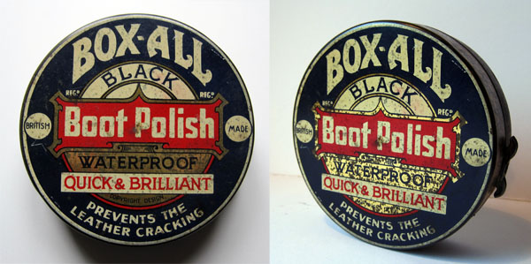 Box-All black boot polish