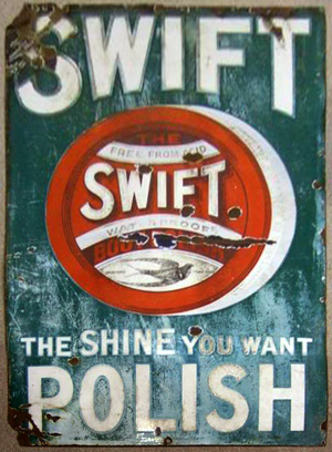 Swift Polish enamel sign